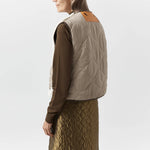 MARFA STANCE Cropped Aviator Vest in Chocolate