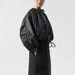 MARFA STANCE Parachute Quilt Bomber in Black/Anthracite