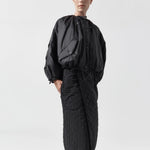 MARFA STANCE Parachute Quilt Bomber in Black/Anthracite