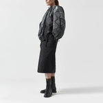 MARFA STANCE Parachute Quilt Bomber in Black/Anthracite