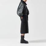 MARFA STANCE Parachute Quilt Bomber in Black/Anthracite