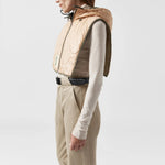 MARFA STANCE Reversible Zip Hood in Dark Olive/Pale Sage/Soft Peach