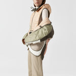 MARFA STANCE Reversible Zip Hood in Dark Olive/Pale Sage/Soft Peach