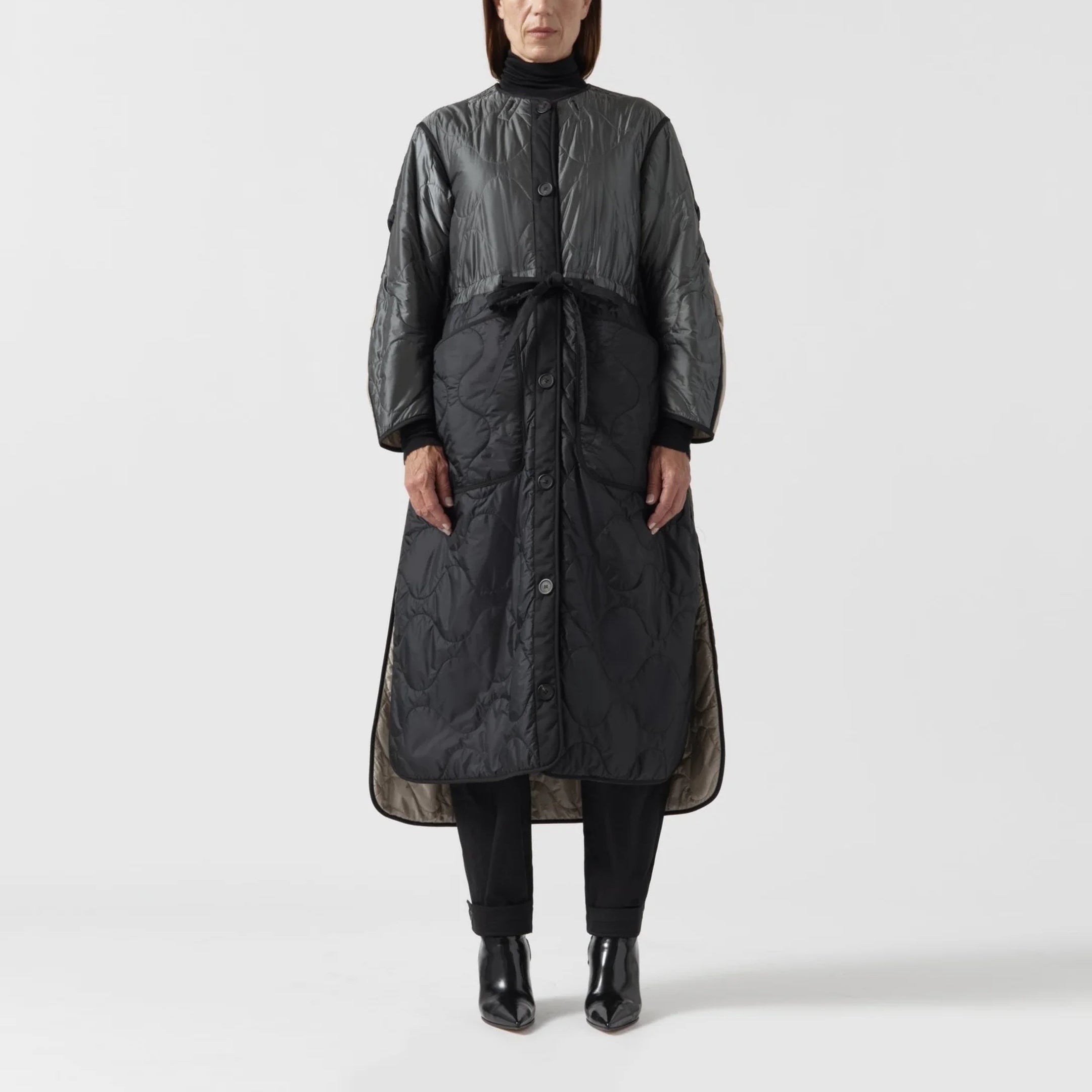MARFA STANCE Parachute Parka in Bronze/Olive/Black Green | Collen