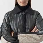 MARFA STANCE Signature Patchwork Long Quilt Anthracite and Dove Grey