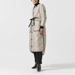 MARFA STANCE Signature Patchwork Long Quilt Anthracite and Dove Grey