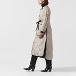 MARFA STANCE Signature Patchwork Long Quilt Anthracite and Dove Grey