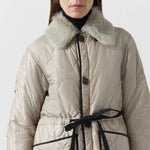 MARFA STANCE Signature Patchwork Long Quilt Anthracite and Dove Grey