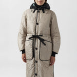 MARFA STANCE Signature Patchwork Long Quilt Anthracite and Dove Grey