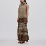 RABENS SALONER Aifa Halterneck Top in Mushroom