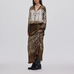 RABENS SALONER Willie A Line Skirt in Dry/Mocha