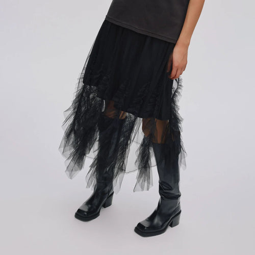 RABENS SALONER Glenda Tulle Skirt in Black