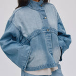 RABENS SALONER Donela Denim Jacket in Light/Denim