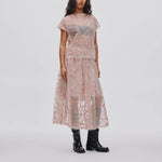 RABENS SALONER Gritt Scribble Tee in Blush