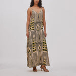 RABENS SALONER Annebeth V-Dress in Citrus/Black