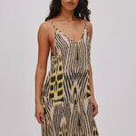 RABENS SALONER Annebeth V-Dress in Citrus/Black