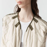 MARFA STANCE Parachute Silk Nylon Vest in Pale Olive/ Oyster