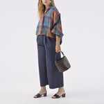 ORFEO Arizona Embroidered Shirt with 3/4 Sleeves in Pink Check