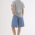 ORFEO Calice Short Sleeve Shirt in Blue Check