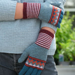 QUINTON & CHADWICK Wave Gloves in Teal/Aqua