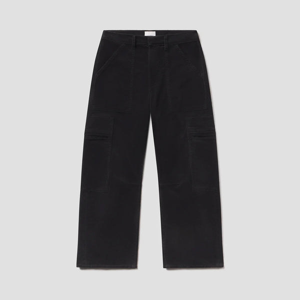 CITIZENS OF HUMANITY Marcelle Low Slung Corduroy Cargo in Charcoal