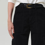 CITIZENS OF HUMANITY Marcelle Low Slung Corduroy Cargo in Charcoal