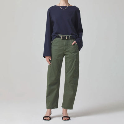 CITIZENS OF HUMANITY Marcelle Low Slung Cargo in Sateen/Surplus