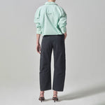 CITIZENS OF HUMANITY Marcelle Low Slung Sateen Cargo Pants in Washed Black