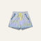 ORFEO Laura Shorts with Embroidery Details in Blue Check