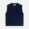 UNIVERSAL WORKS Lancaster Boucle Fleece Gilet in Blue