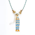 PHILIPPA KUNISCH S Fish Necklace in Blue