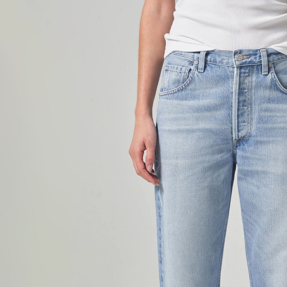 CITIZENS OF HUMANITY Dahlia Bow Leg Baby Roll Jeans in Ribbon