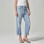 CITIZENS OF HUMANITY Dahlia Bow Leg Baby Roll Jeans in Ribbon