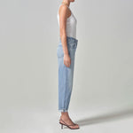 CITIZENS OF HUMANITY Dahlia Bow Leg Baby Roll Jeans in Ribbon