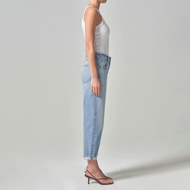 Chadwick's Blue Denim Straight Leg High Waisted Mom Jeans Women's