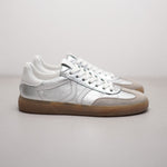 KENNEL & SCHMENGER Pop Suede Padded Sneakers in Cloudy/Silver/White