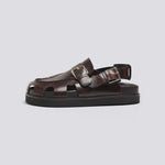 GRENSON Dorrit Pull Up Clogs in Brown