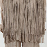 ALYSI Viscose Trim Shirt in Powder