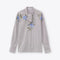 ROSSO35 Flower Stripe Cotton Shirt in Brown