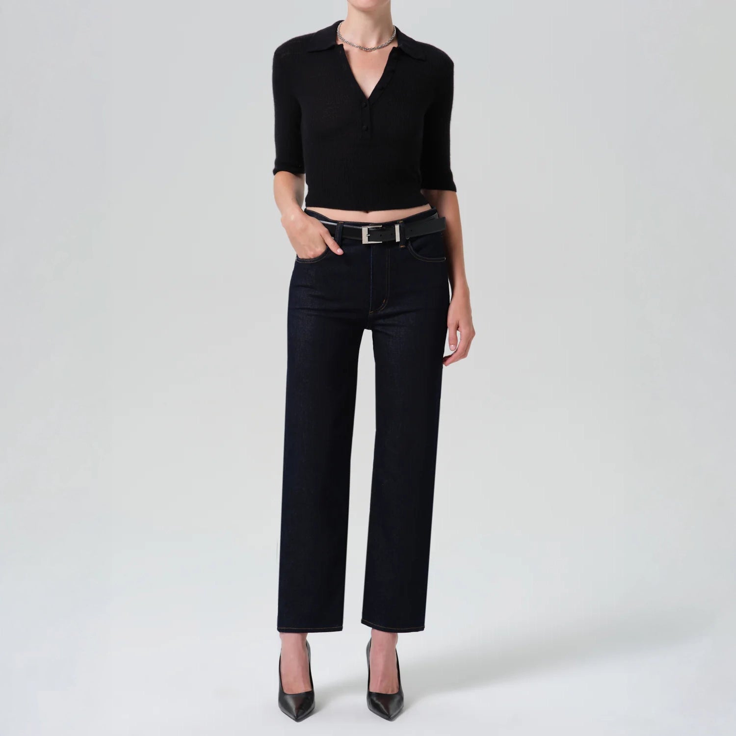 CITIZENS OF HUMANITY Palma Straight Leg Jeans in Inky Rinse