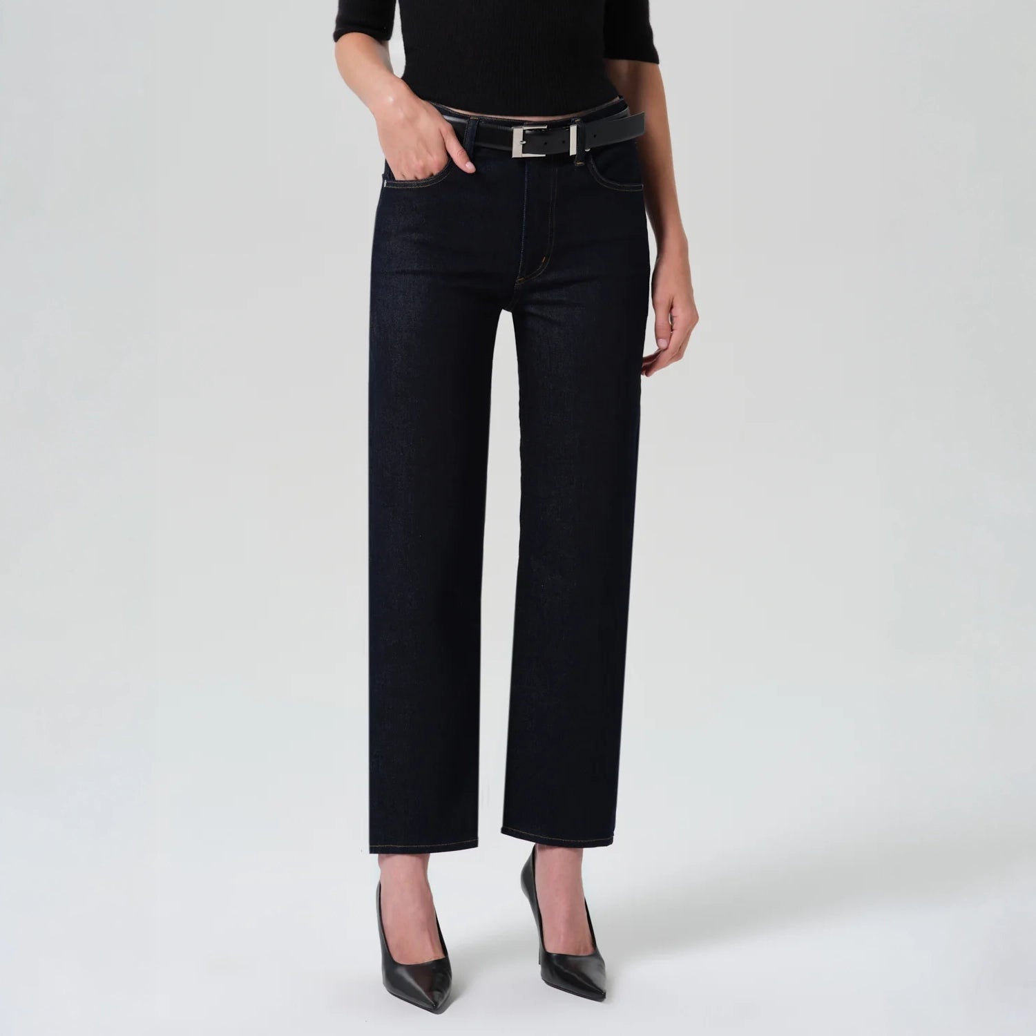 CITIZENS OF HUMANITY Palma Straight Leg Jeans in Inky Rinse
