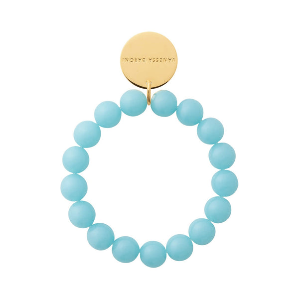 VANESSA BARONI Mini Beads Flex Bracelet in Opaline Blue