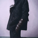PSOPHIA Animal Jacquard Blazer in Black Animal Print