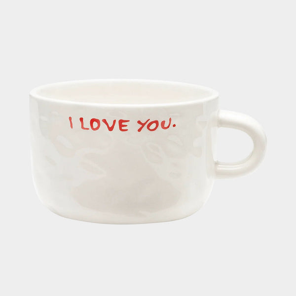 ANNA + NINA I Love You Cappuccino Mug in White