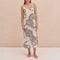 DESMOND & DEMPSEY The Jag Print Slip Nightie in Cream