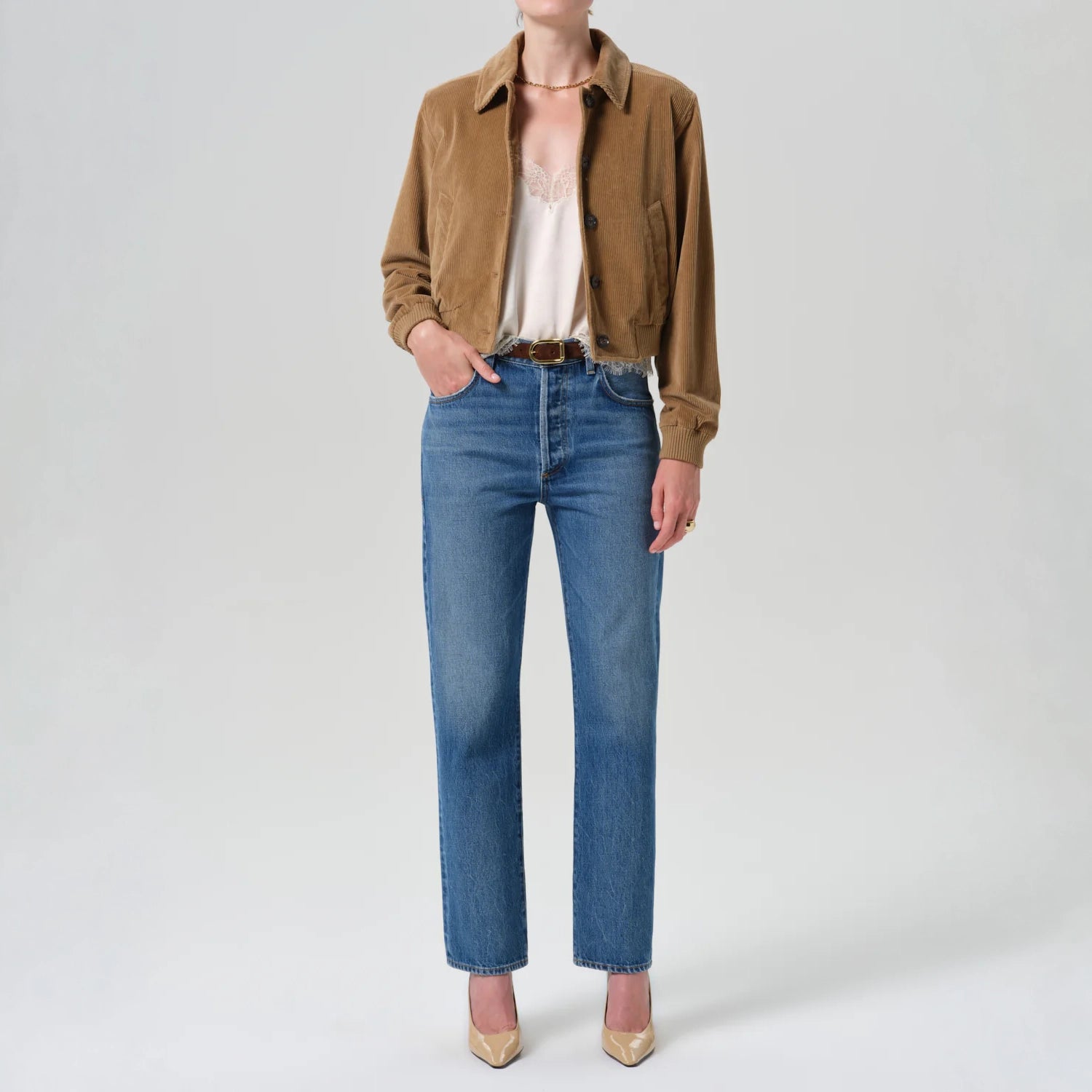 CITIZENS OF HUMANITY 90s French High Rise Straight Leg Jeans in Pastis