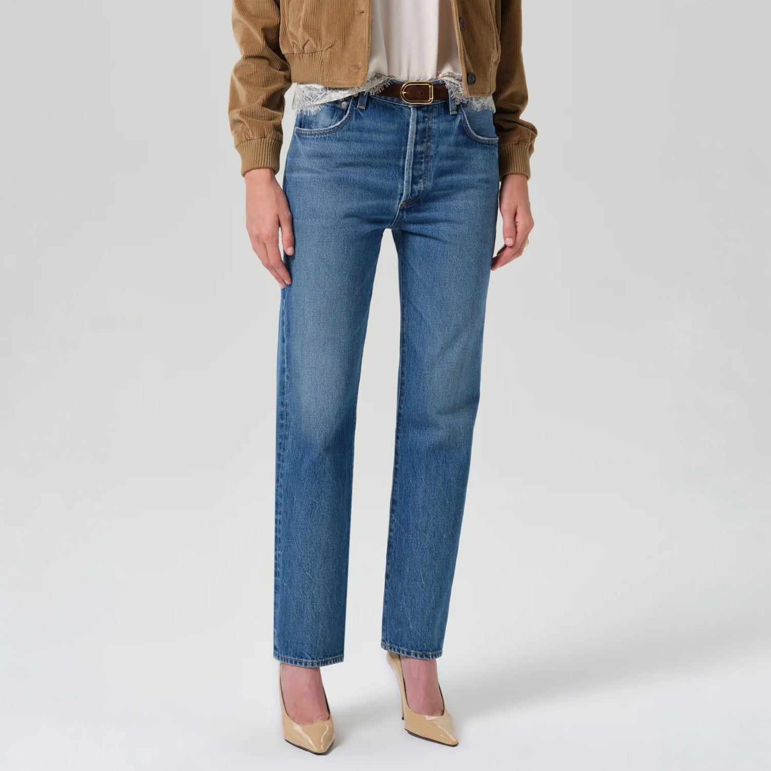 CITIZENS OF HUMANITY 90s French High Rise Straight Leg Jeans in Pastis