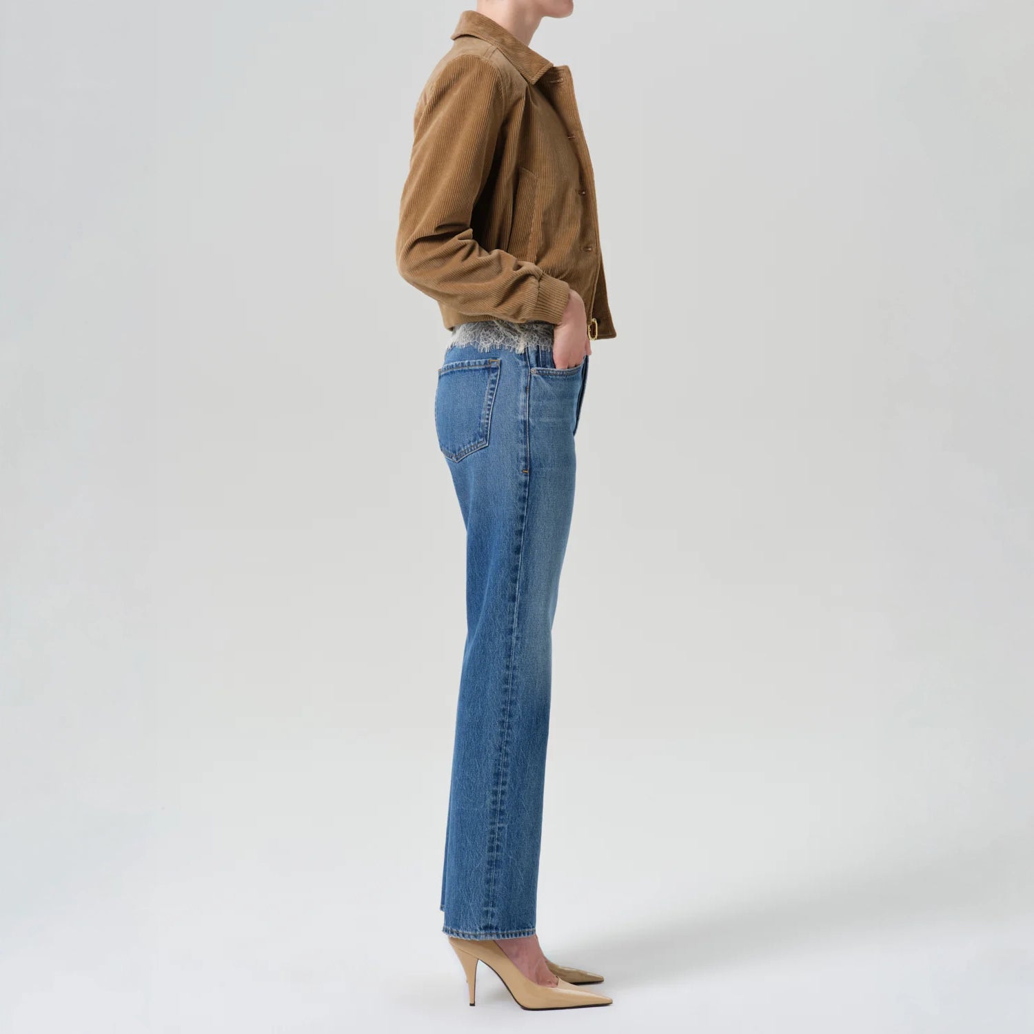 CITIZENS OF HUMANITY 90s French High Rise Straight Leg Jeans in Pastis