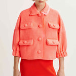 ESSENTIEL ANTWERP Hecks Cropped Jacket in Calypso Pink