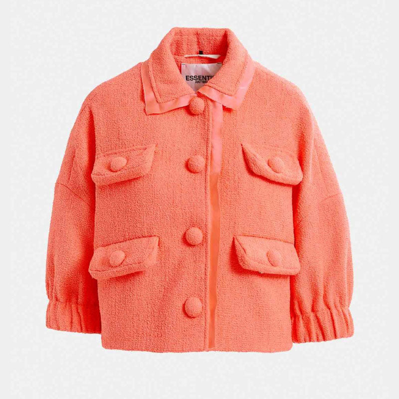 ESSENTIEL ANTWERP Hecks Cropped Jacket in Calypso Pink